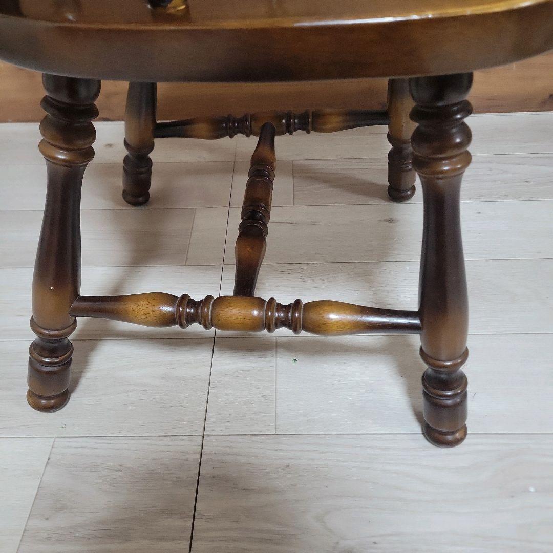 飛騨産業 キツツキマーク 昭和レトロ アームチェア 木製②