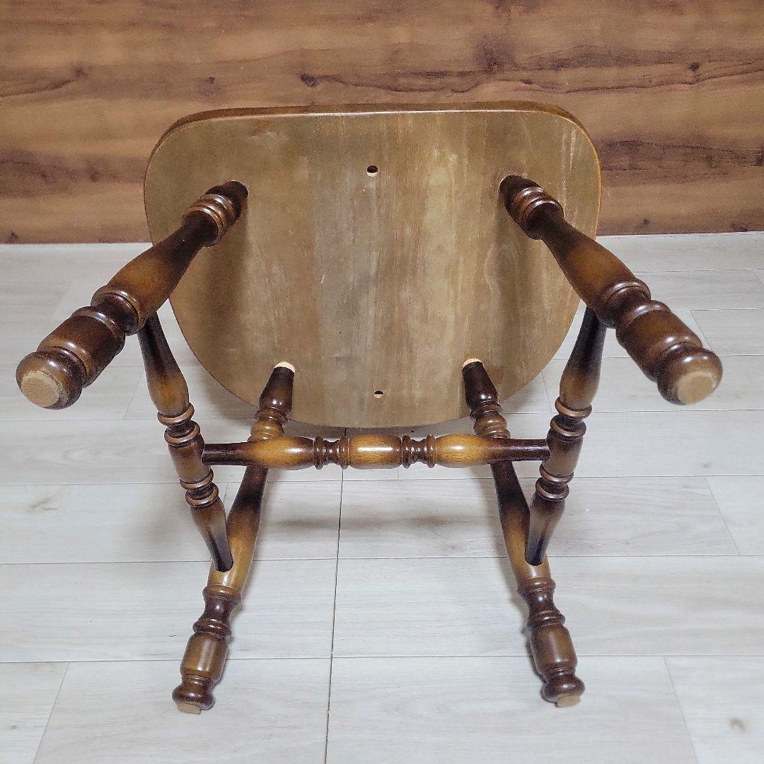 飛騨産業 キツツキマーク 昭和レトロ アームチェア 木製②