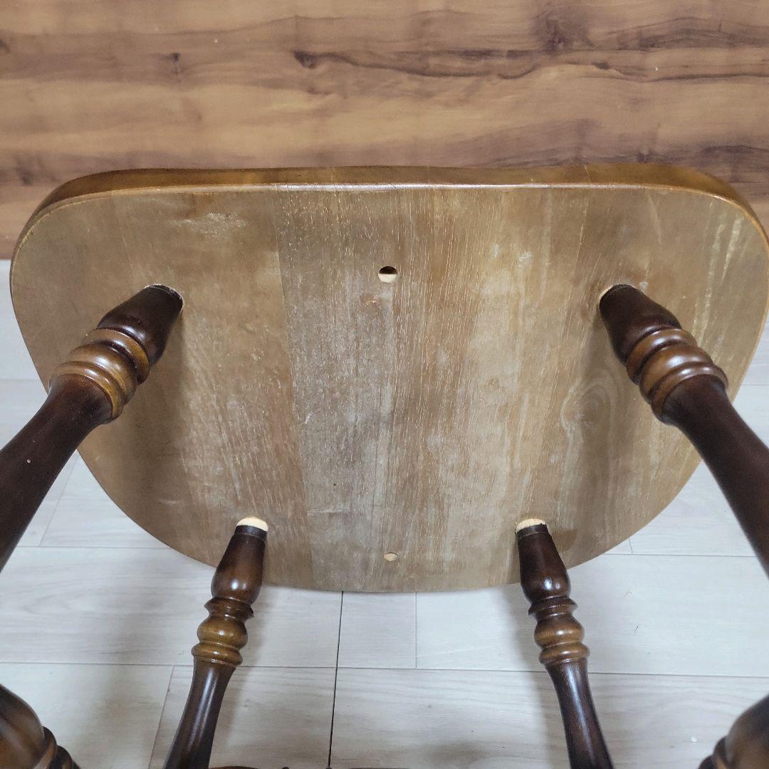 飛騨産業 キツツキマーク 昭和レトロ アームチェア 木製②