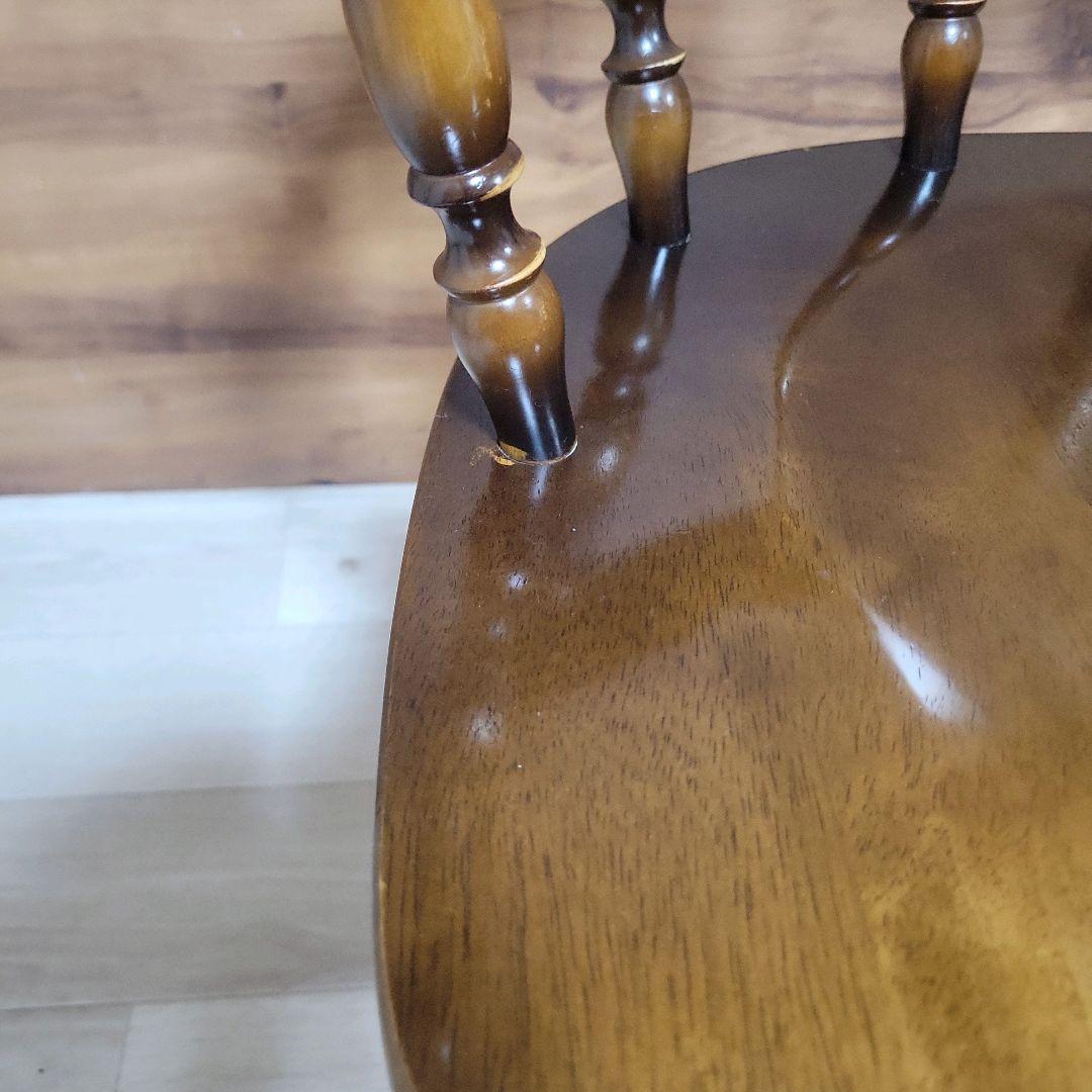 飛騨産業 キツツキマーク 昭和レトロ アームチェア 木製②