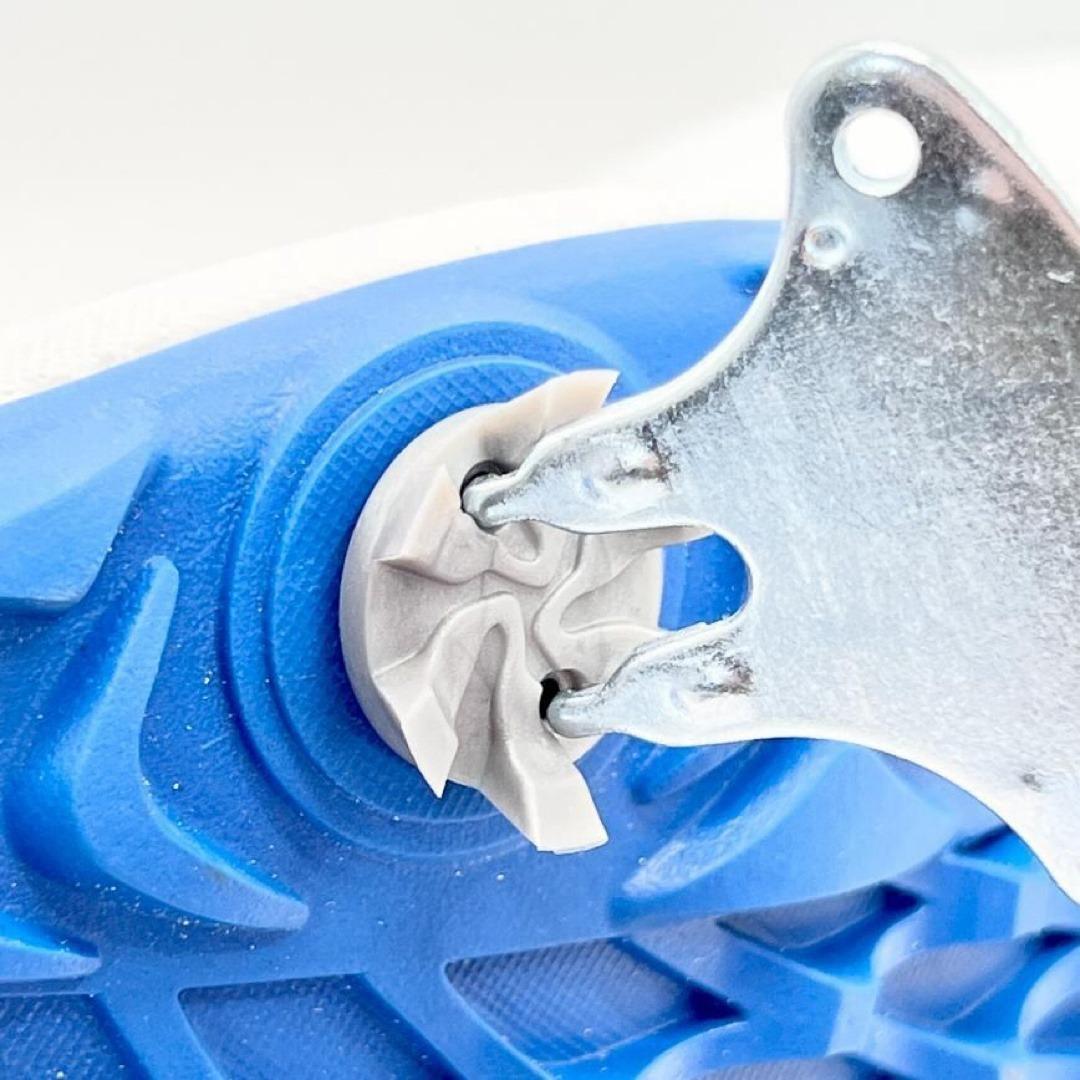 ゴルフシューズ メンズ 26.5cm ブルー スパイク着脱可 高グリップ 軽量