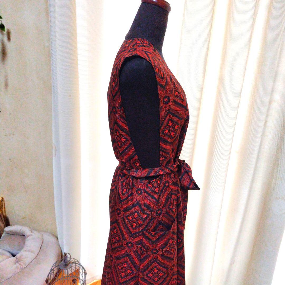 着物リメイク 大島紬 ジャンバー ワンピース