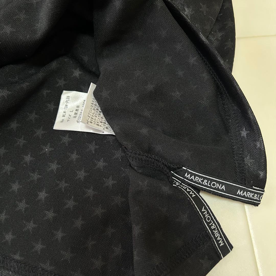 【まりも様】マークアンドロナ ポロシャツ スカル スター柄 L