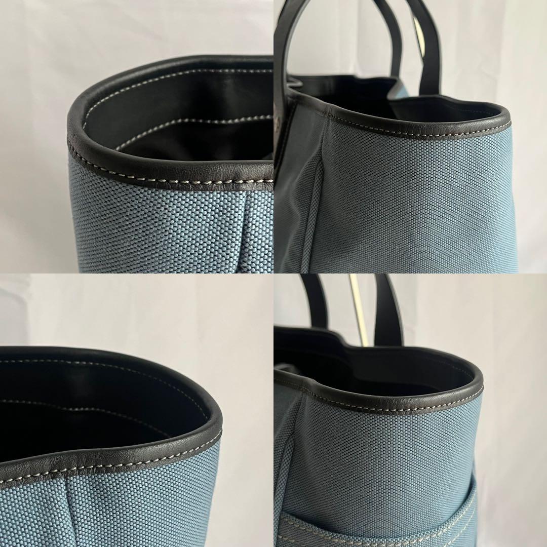 ✨未使用級✨　coach トートバッグ　キャンバス　レザー　淡い青色　メンズ