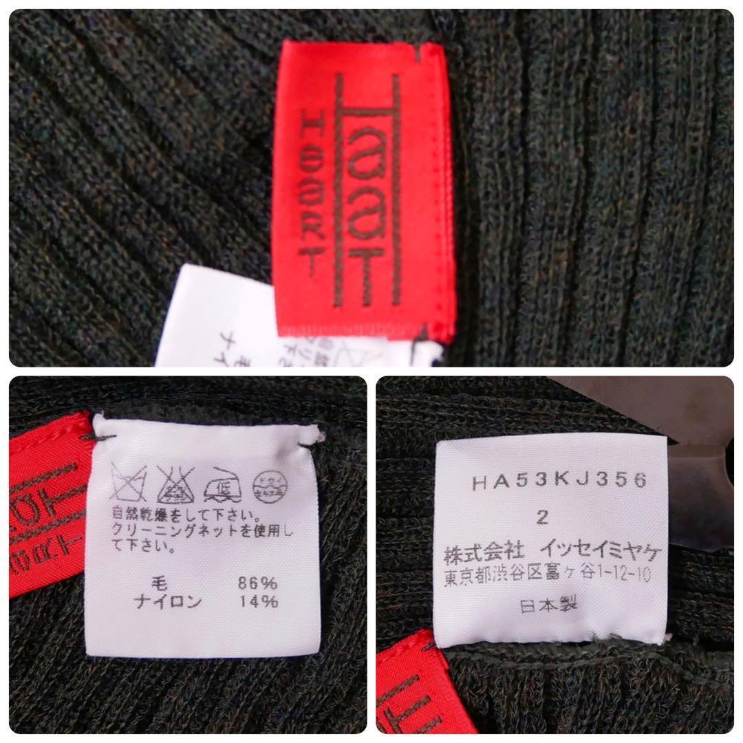 HaaT ISSEY MIYAKE サークルパターン リブ編み ニットジレ