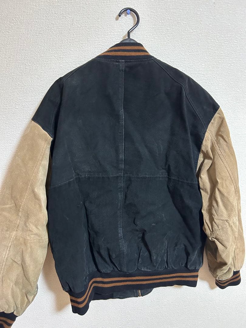 basic EDITIONS スタジアムジャケット M 黒•ベージュ　アメカジ