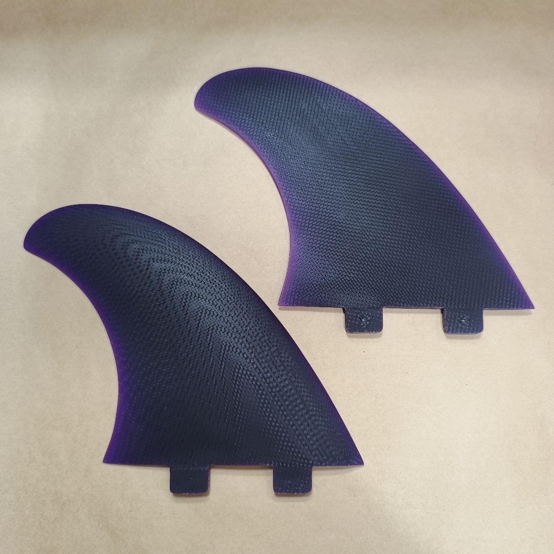 パワーツイン系　深紫色　FCS対応 ツインフィン　ファイバーグラス製