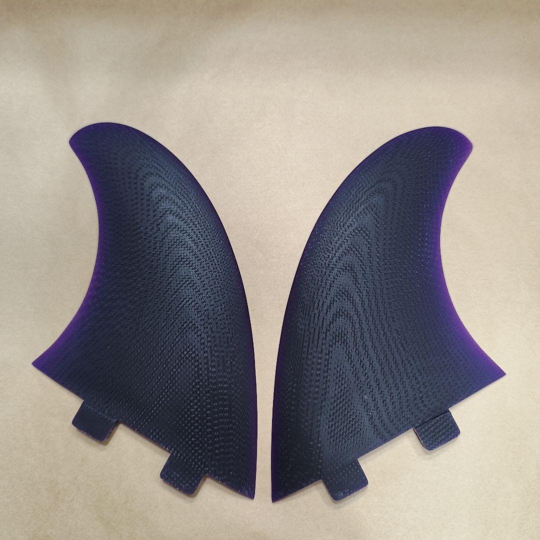 パワーツイン系　深紫色　FCS対応 ツインフィン　ファイバーグラス製