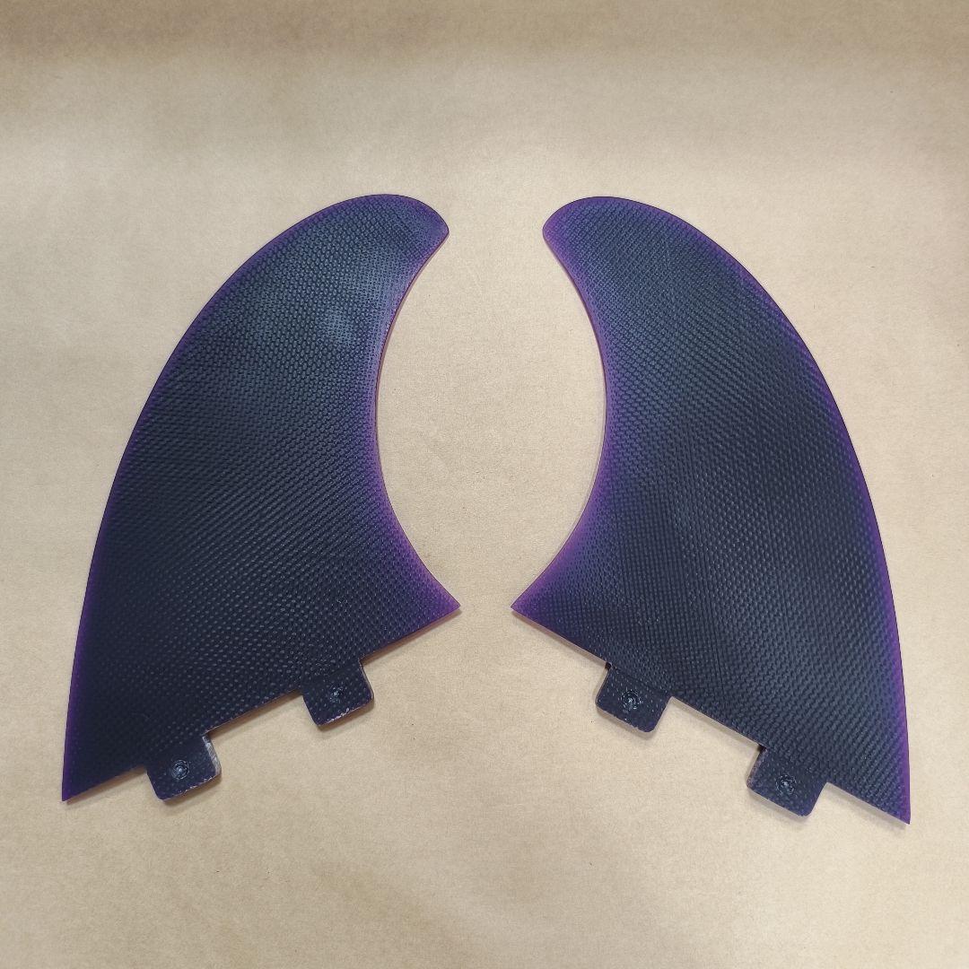 パワーツイン系　深紫色　FCS対応 ツインフィン　ファイバーグラス製