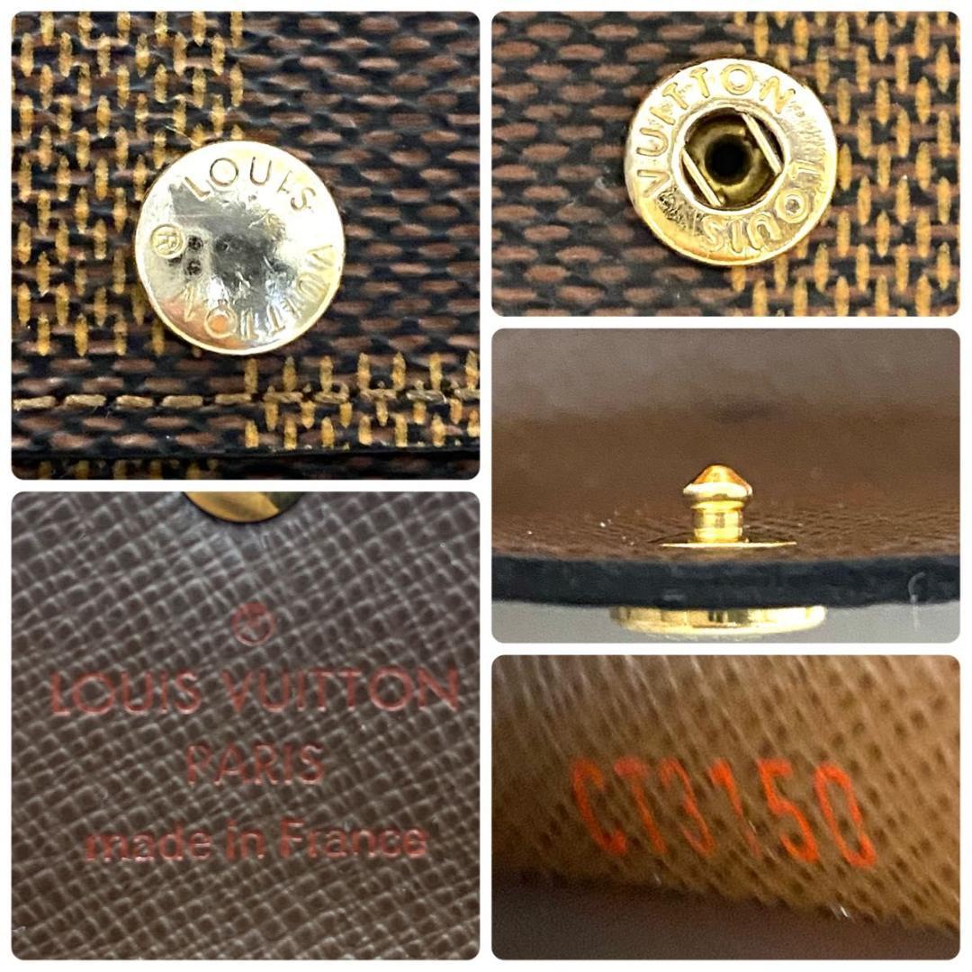 ルイ ヴィトン◎ミュルティクレ6 ダミエ キーケース ブラウン エベヌ 三つ折り