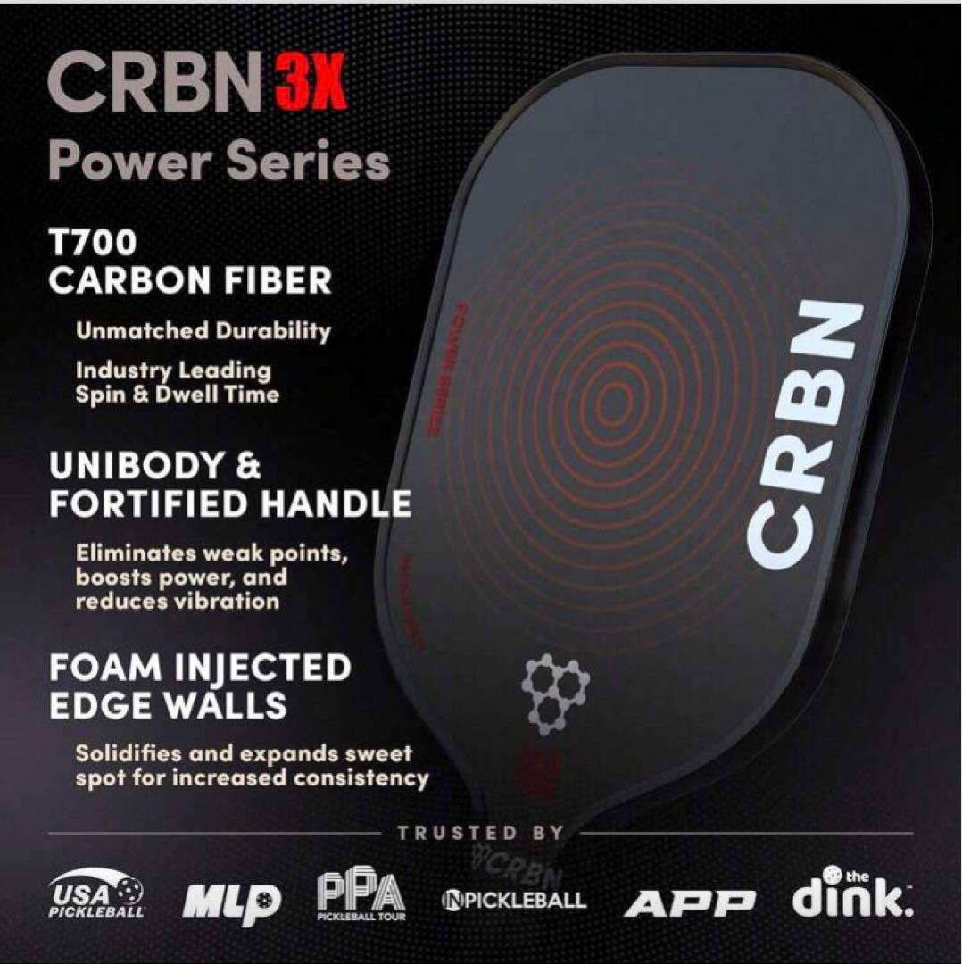 CRBN 3X Series 16mm ピックルボールパドル　200g