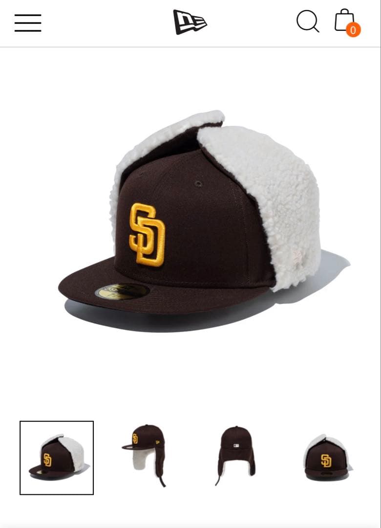 New Era 59FIFTY ブラウンキャップ 7 1/8