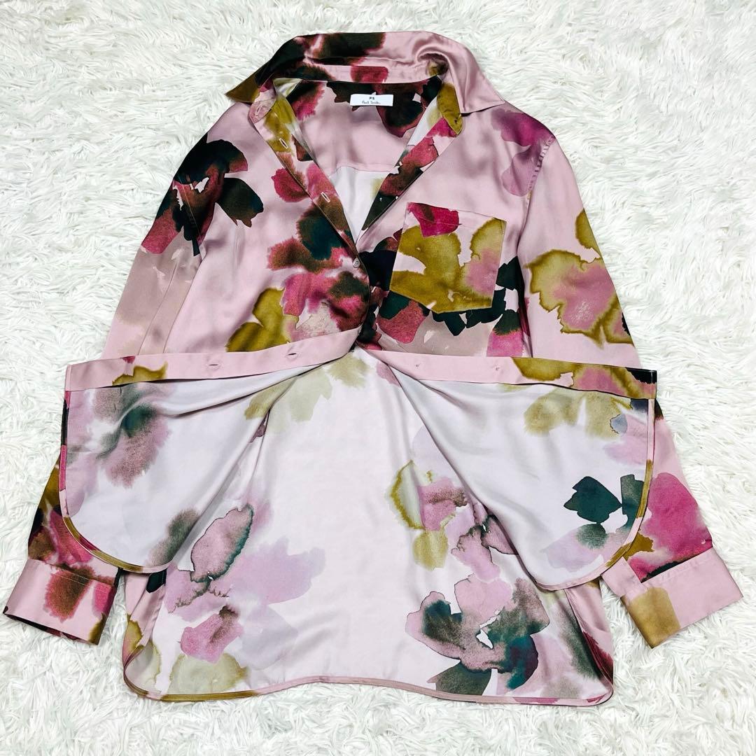 美品✨ ポールスミス マーシュマリーゴールド花柄長袖シャツ 大きいサイズ2XL