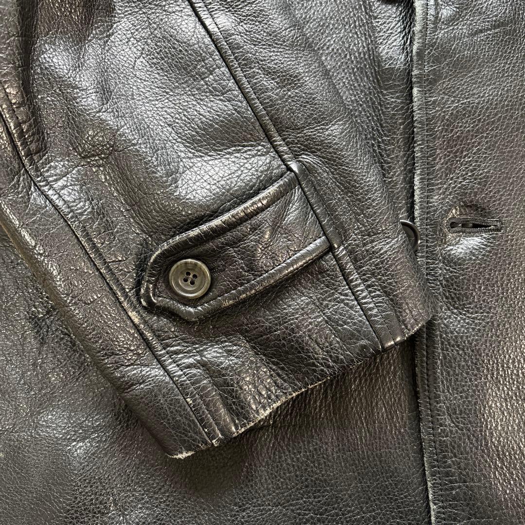 70s フレンチ レザージャケット コート 本革 極上 スペシャル