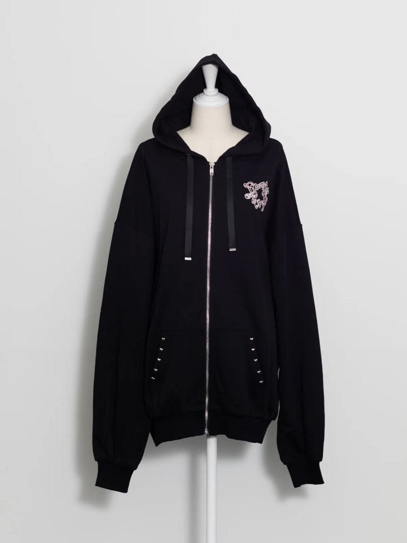 pium×Mezzo Piano ベリエちゃん パーカー ブラック