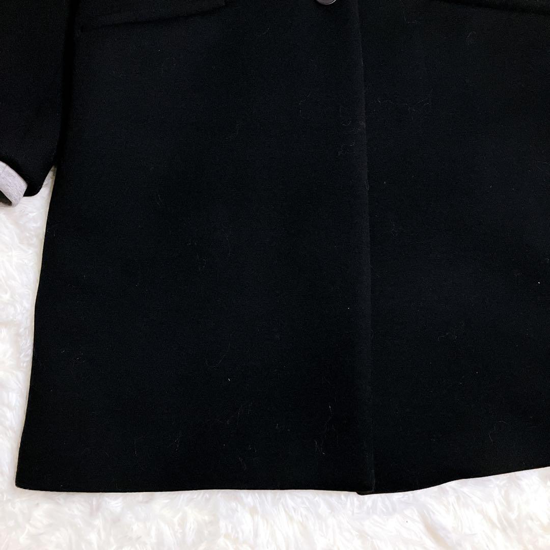 極美品✨ZARA デタッチャブルフード コントラストコート　S