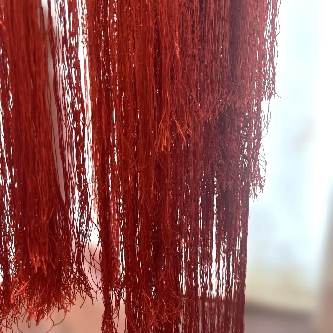 新品！シルク製高級マントン・オレンジ地赤刺繍　フラメンコ⭐︎ショール⭐︎衣装