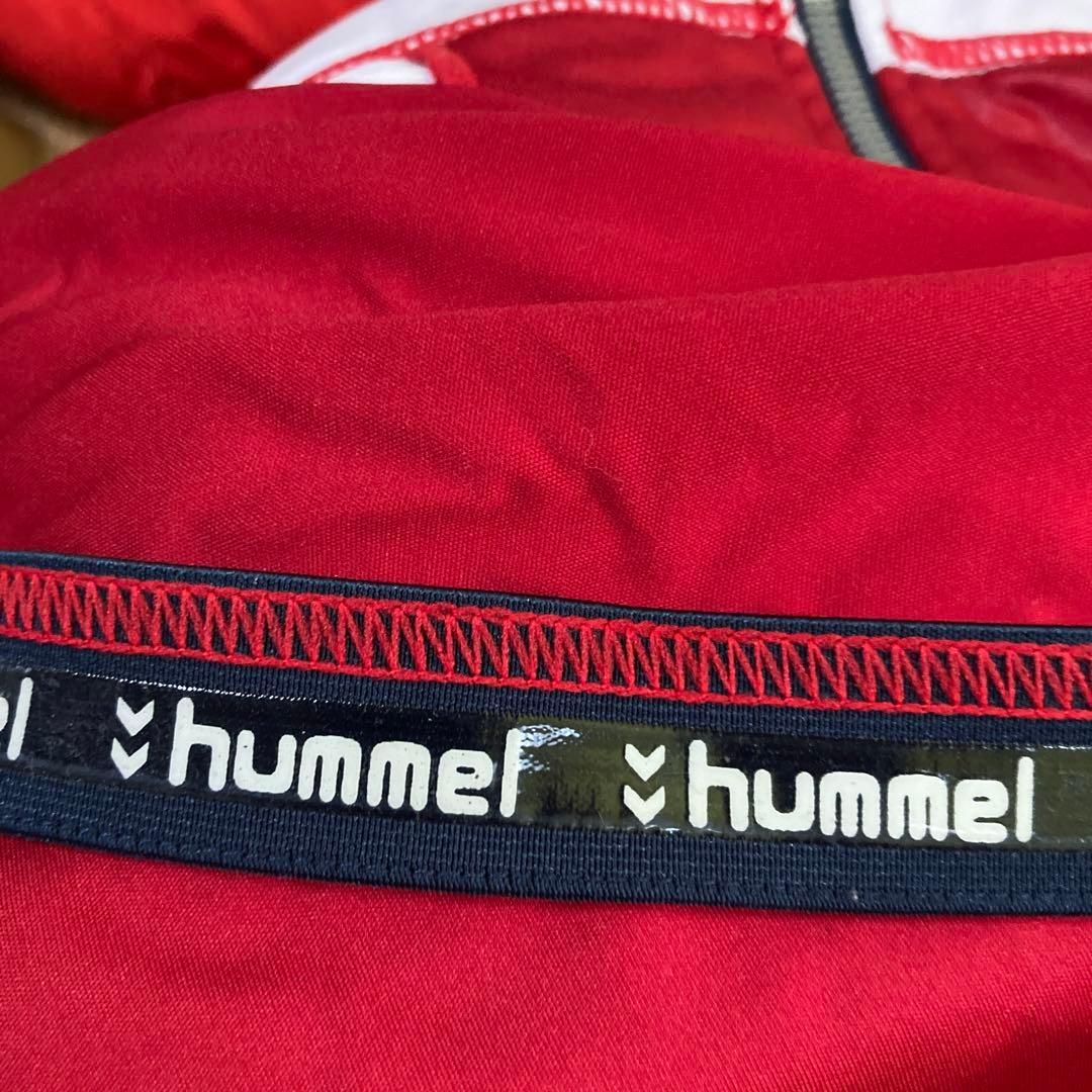 hummel ウォームアップジャケット 赤/白