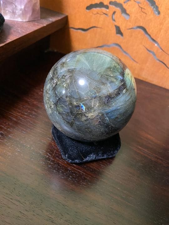 ラブラドライト　丸玉　大玉スフィア