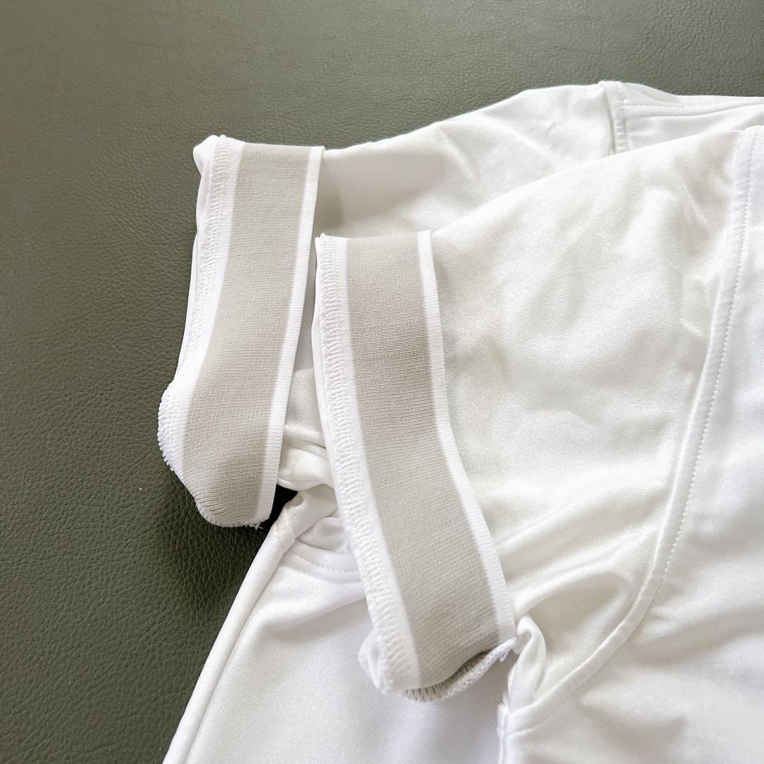 美品＊マークアンドロナ 半袖 ポロシャツ スカル ゴルフウェア L 白