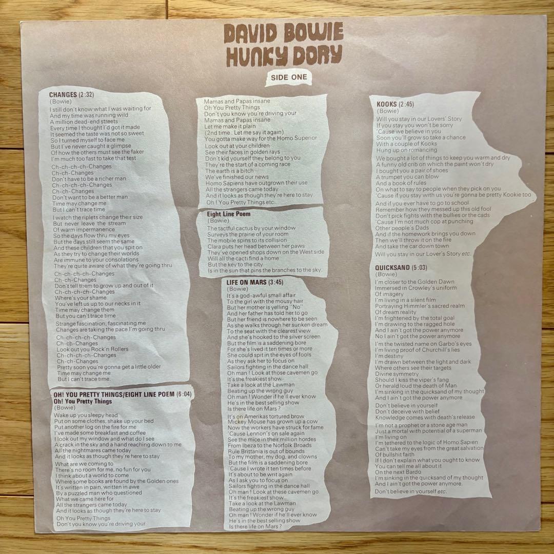 サ*ン様 【極レア】David Bowie/Hunky Dory UKオリジ初回