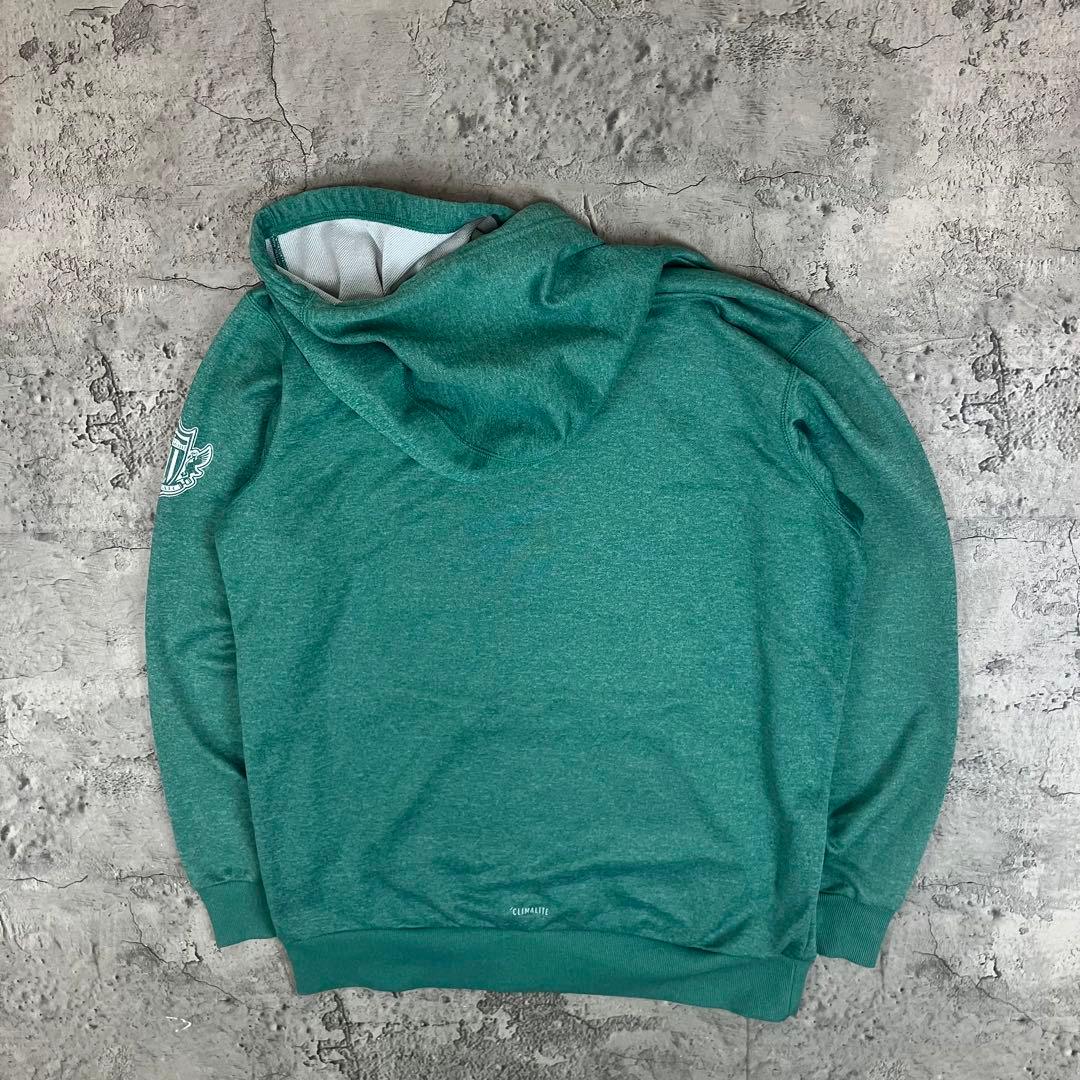 adidas 松本山雅FC プルオーバー パーカー 古着 ビッグロゴ グリーン