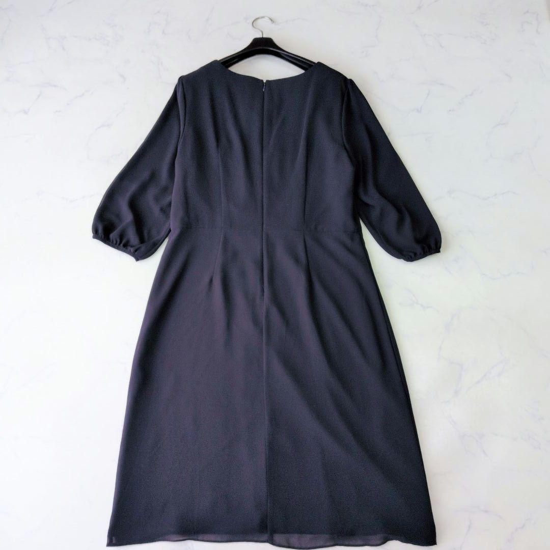 【新品】Reflect ワンピース プリーツ フォーマル 濃紺 15大きいサイズ