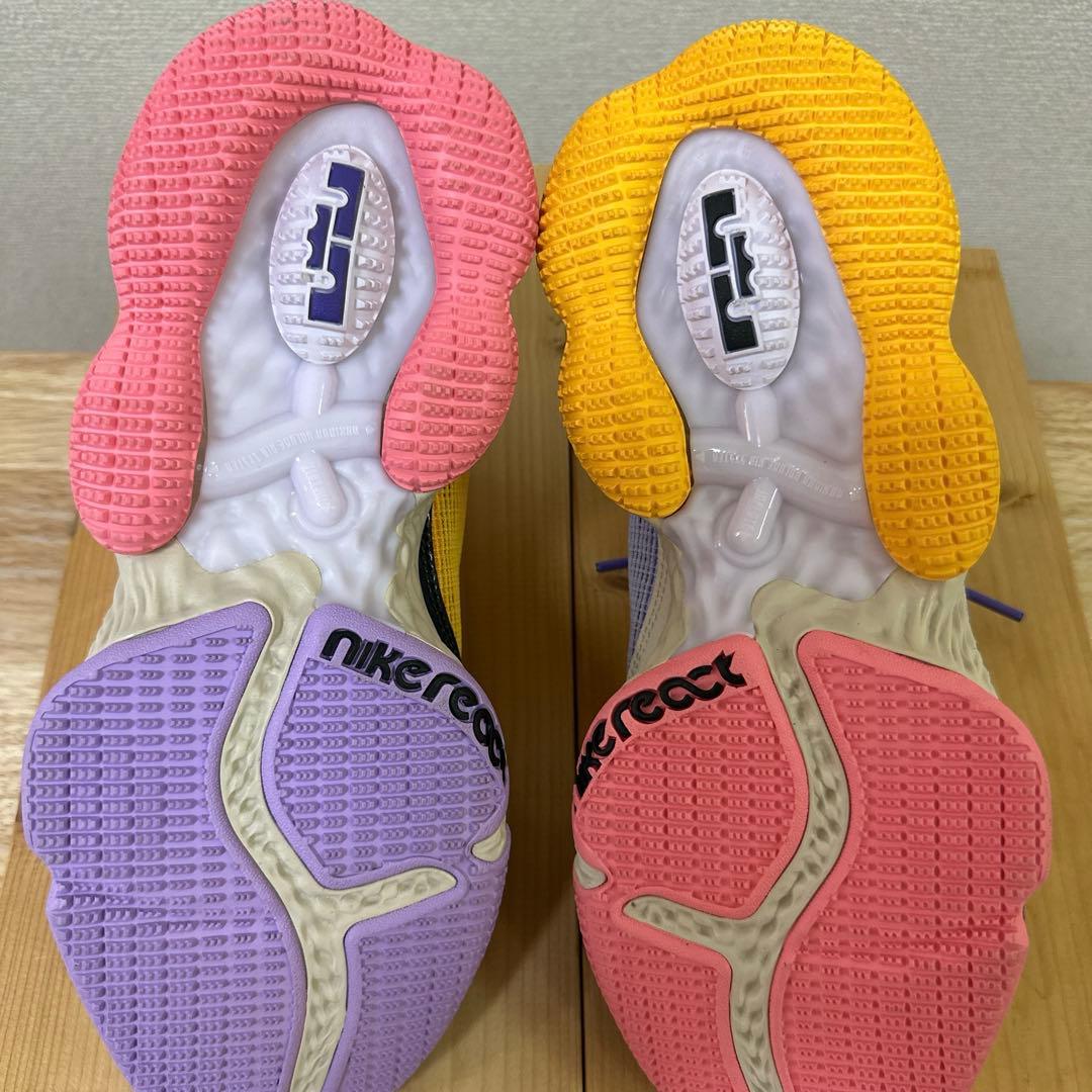 【美品】NIKE Lebron 19 Low LA Yellow/Purple