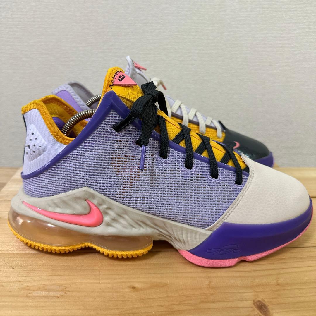 【美品】NIKE Lebron 19 Low LA Yellow/Purple