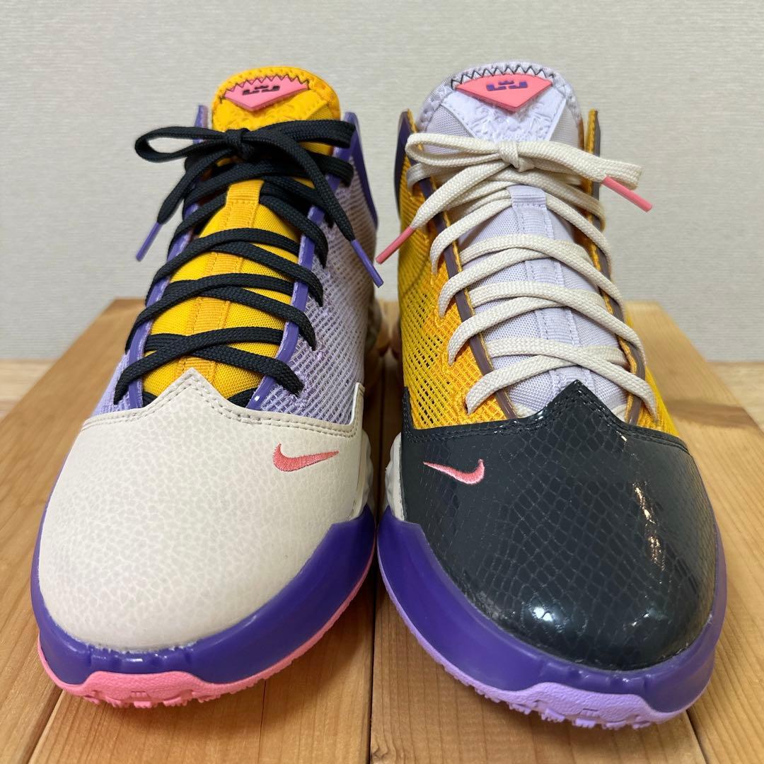【美品】NIKE Lebron 19 Low LA Yellow/Purple