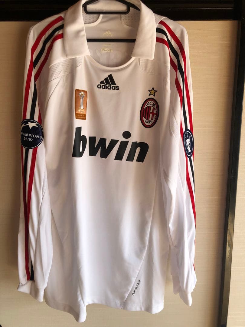 ACミラン CLオーセンティックユニフォーム　カカ　チャンピオンパッチ付き