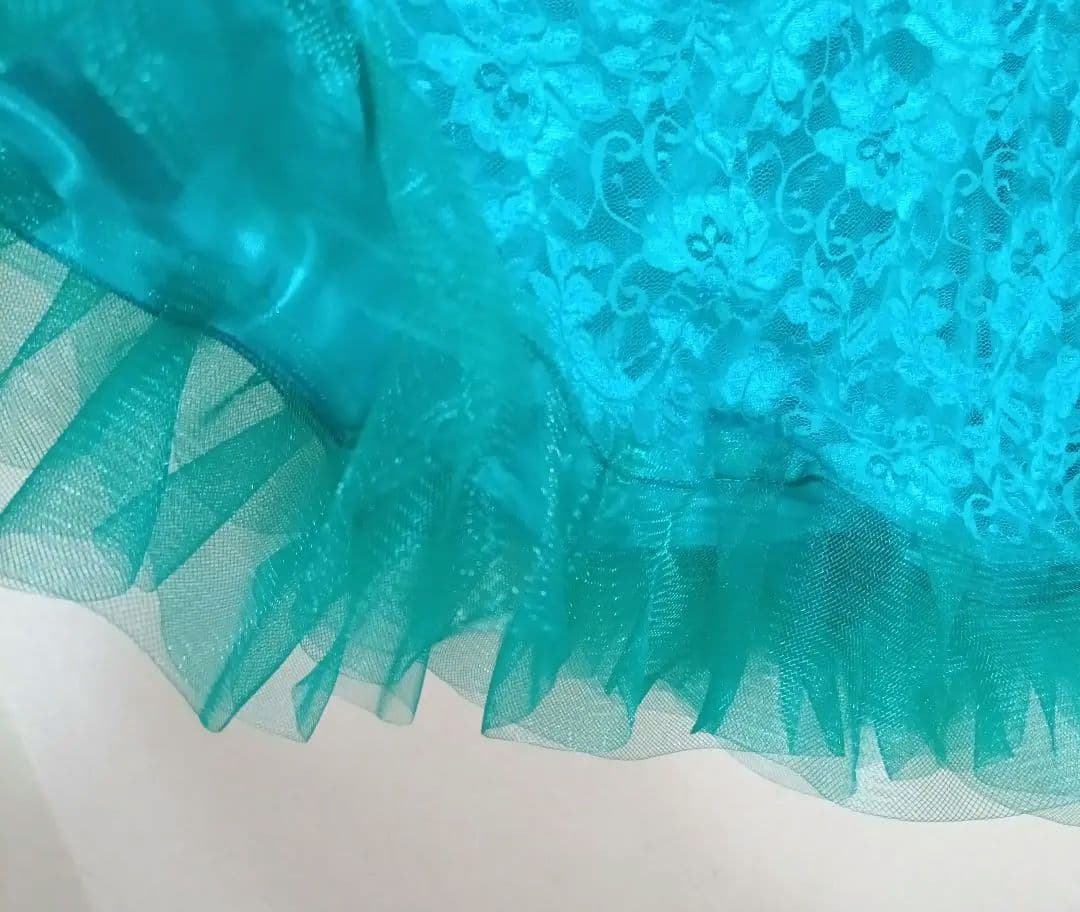 ターコイズ社交ダンスドレス