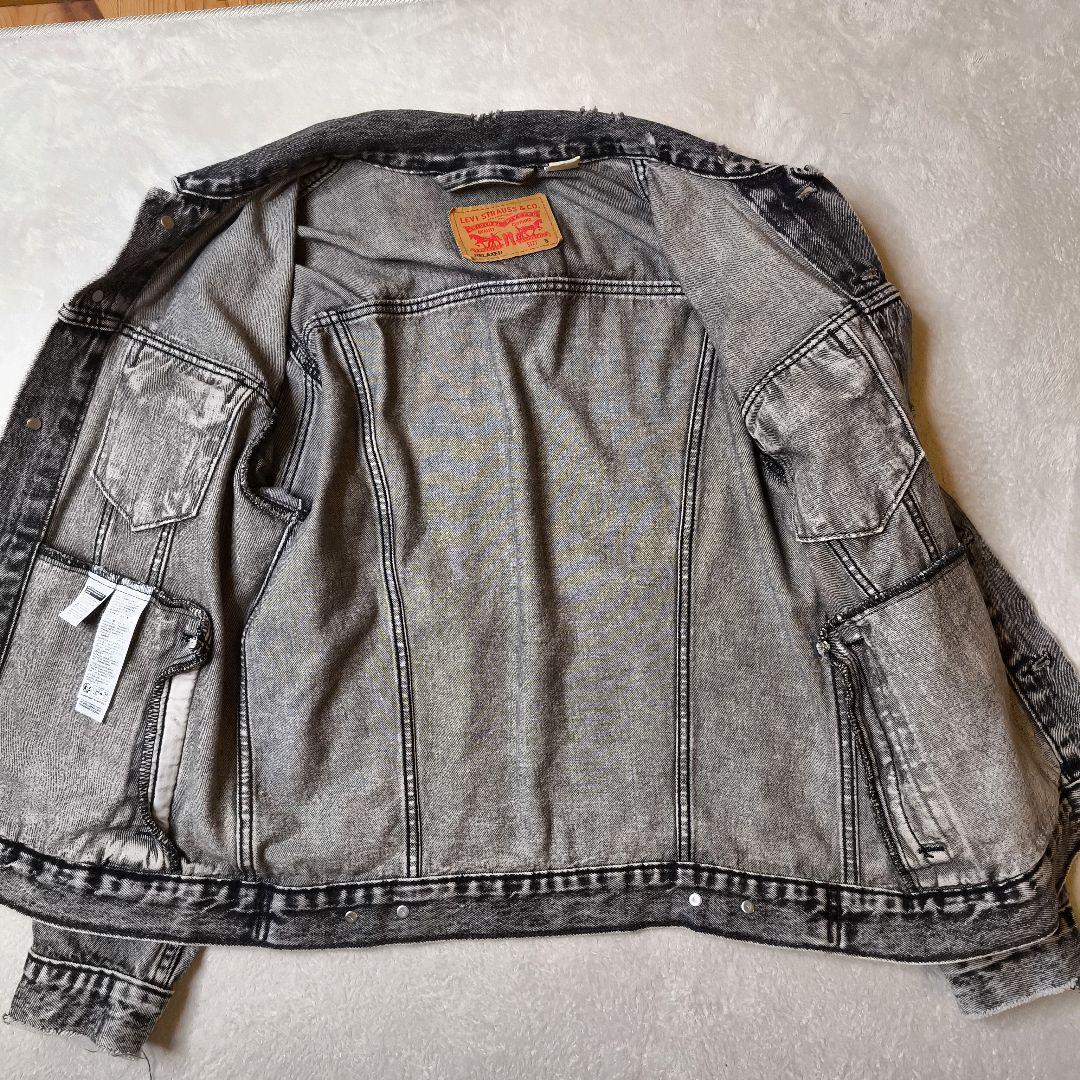 リーバイス 24年製 リラックスフィット デニムジャケット ケミカルウォッシュ