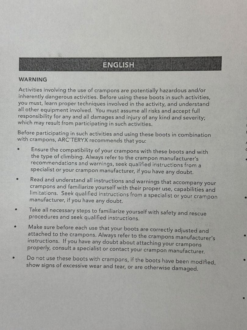 【新品未使用】Arc’teryx Procline Carb 25.5