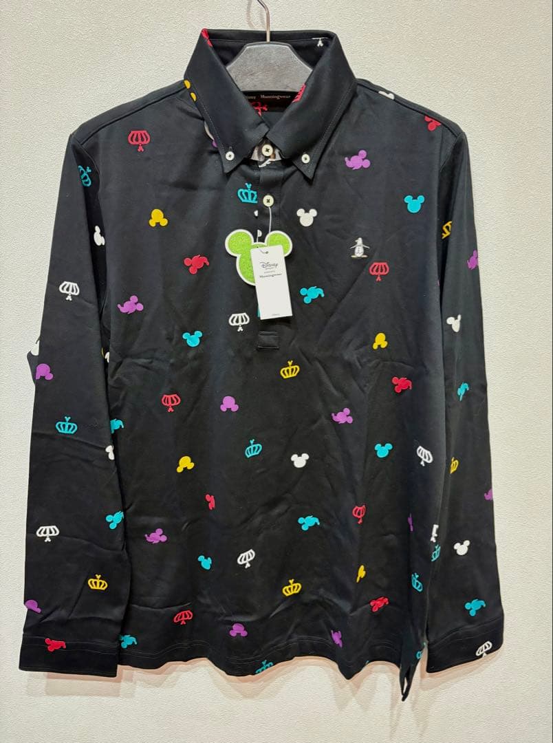 新品タグ付☆マンシングウェア×Disneミッキーコラボ ゴルフポロシャツ美品
