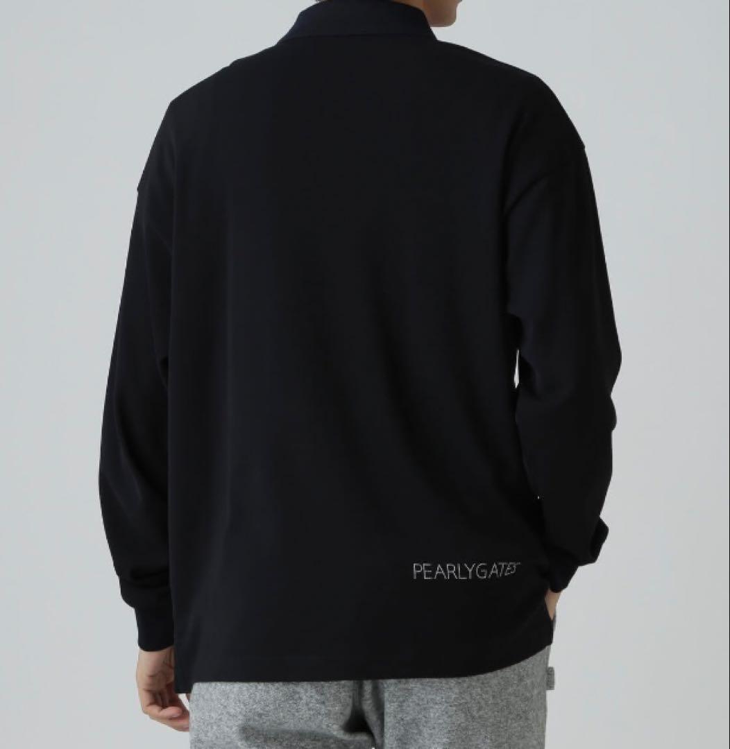 新品 パーリーゲイツ TOUGH TWISTスムース長袖ポロシャツ(5)L/濃紺