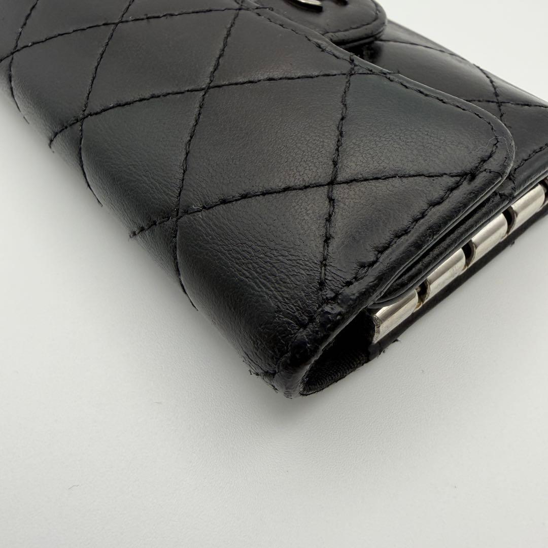 CHANEL シャネル　マトラッセ　4連キーケース　シルバー金具
