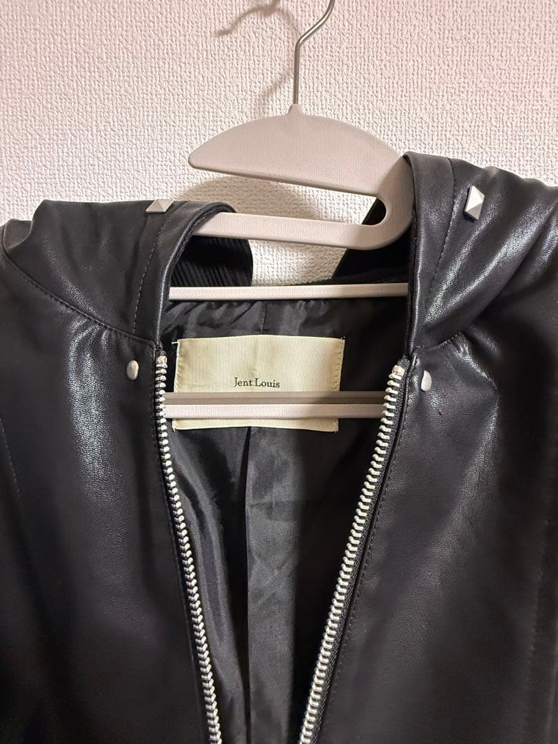 Jentlouis Leather Hooded Jacket（ Lサイズ）