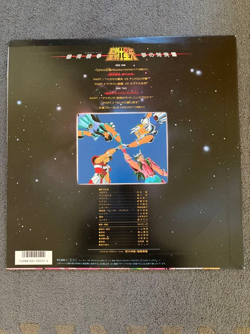 聖闘士星矢 レコード 2枚セット 音楽集 銀河戦争 夢の対決篇