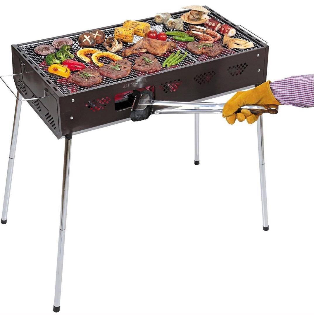 【未使用品】キャプテンスタッグ バーベキューコンロ グリル 800　※301