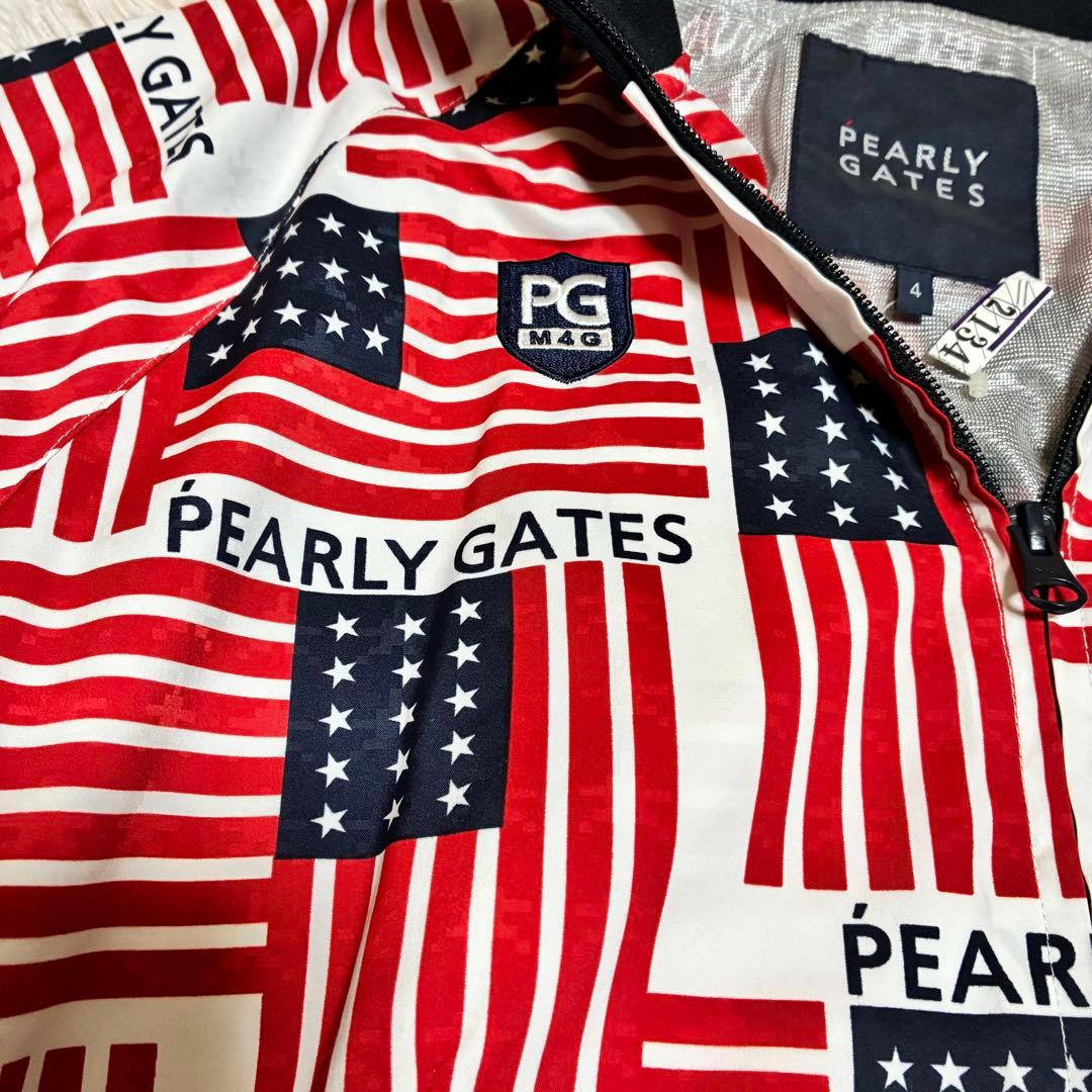✨美品✨パーリーゲイツ　星条旗　アメリカ　ジャージジャケット　4