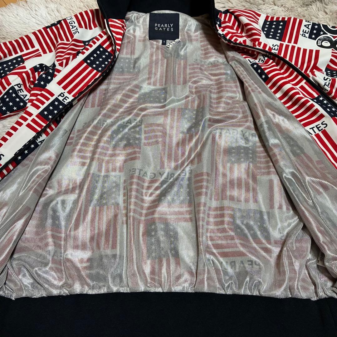 ✨美品✨パーリーゲイツ　星条旗　アメリカ　ジャージジャケット　4