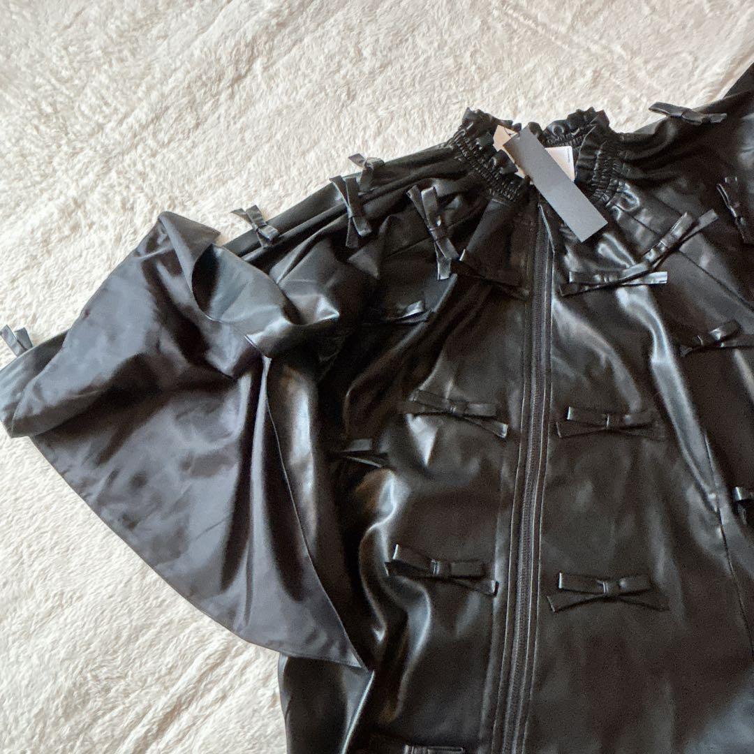 [新品]PAMEO POSE 2Way Eco Leather ポンチョ　コート