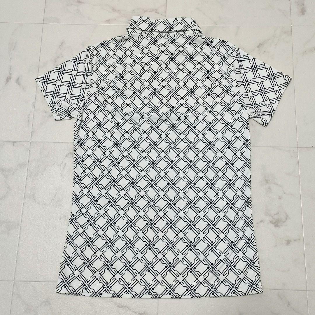 ルコックスポルティフゴルフ　総柄半袖ポロシャツ　吸水速乾　UVカット　25年　M