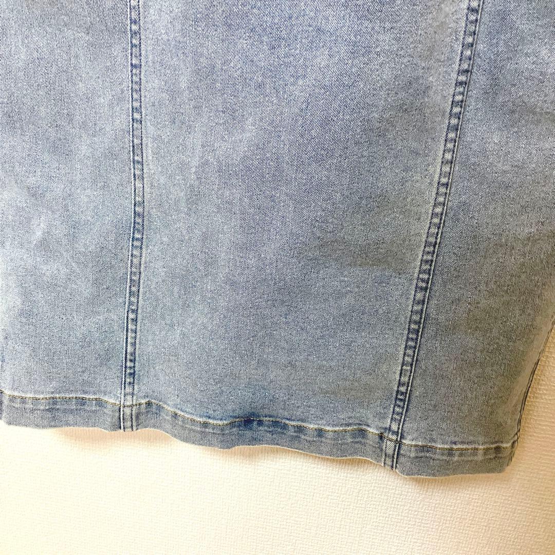 極美品　ラウンジドレス　デニムキャミワンピ　サロペットスカート ブルー系