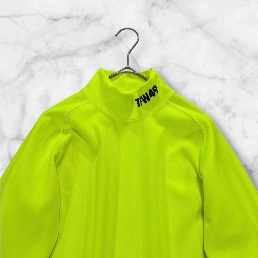 TFW49 長袖　モックネックシャツ　裏起毛　イエロー　大きいサイズ　S