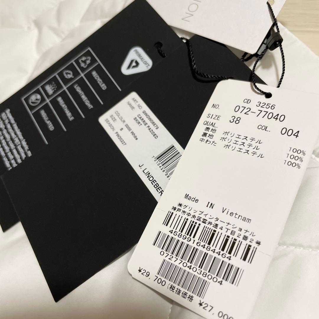 ラスト1点 J.LINDEBERG スカート キルティング ダウン ゴルフ