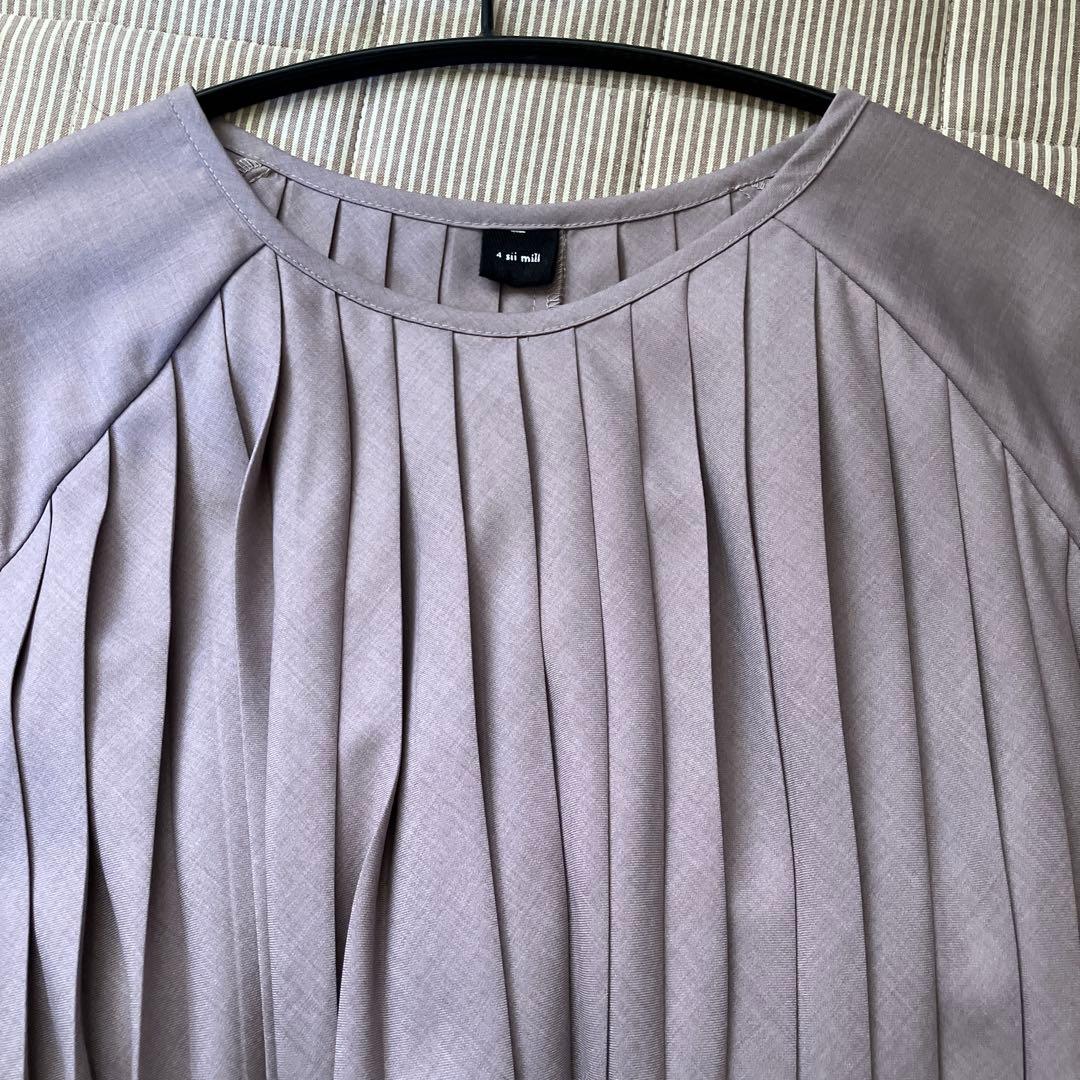 新品未使用！4 sii mill プリーツワンピース/ナチュラン.フォーマル
