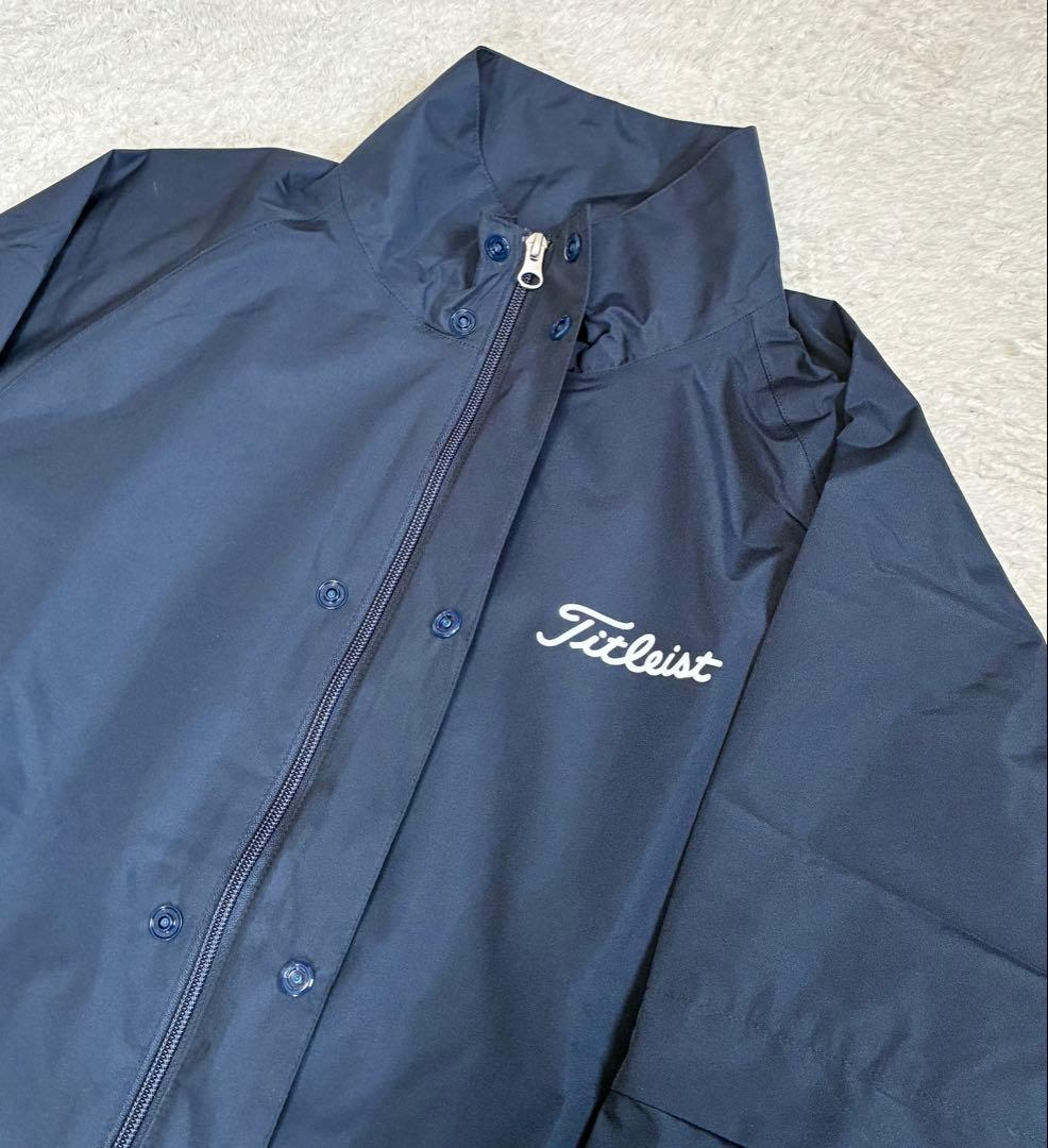 【美品】Titleist タイトリスト 2way レインウェアジャケット 紺 L