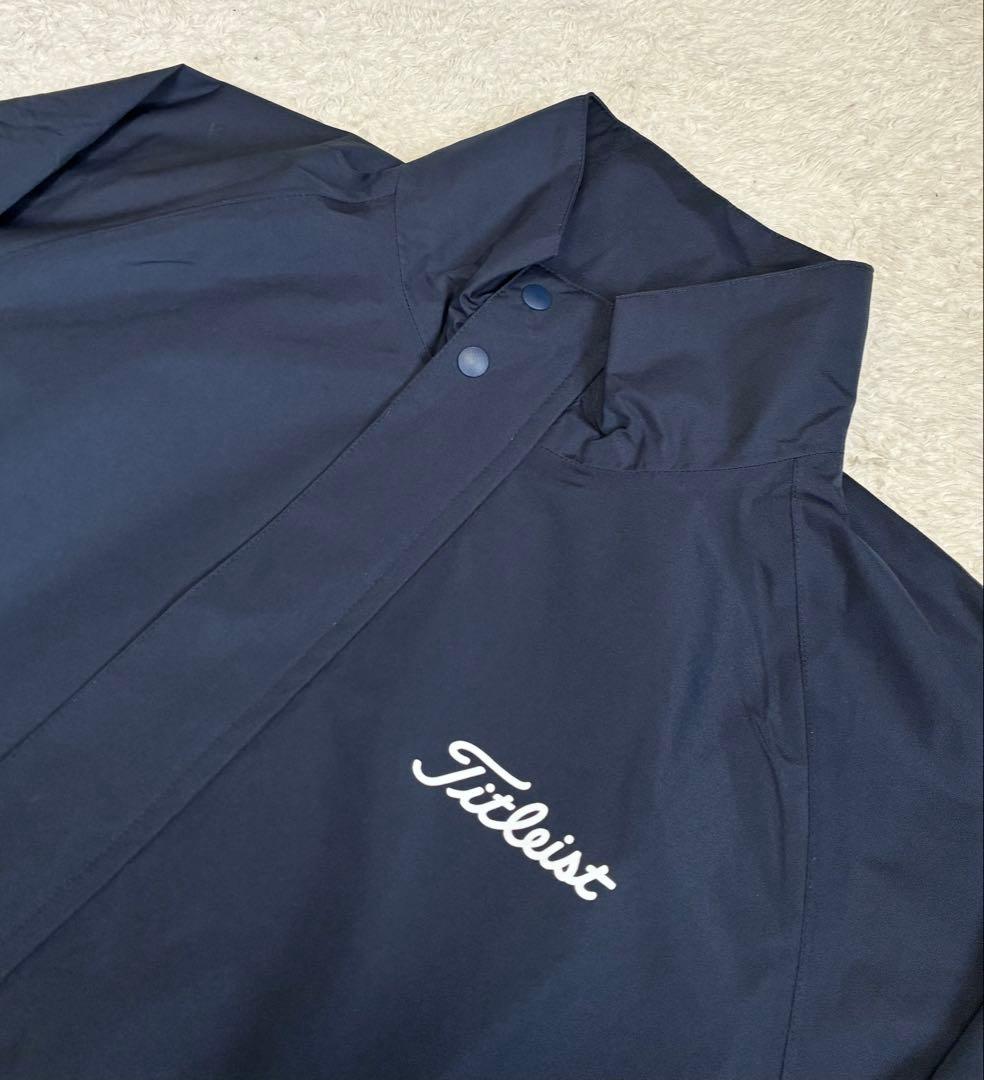 【美品】Titleist タイトリスト 2way レインウェアジャケット 紺 L